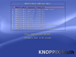 KNOPPIX/Math_Boot_Menu